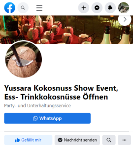Yussara Kokosnuss-Events auf Facebook